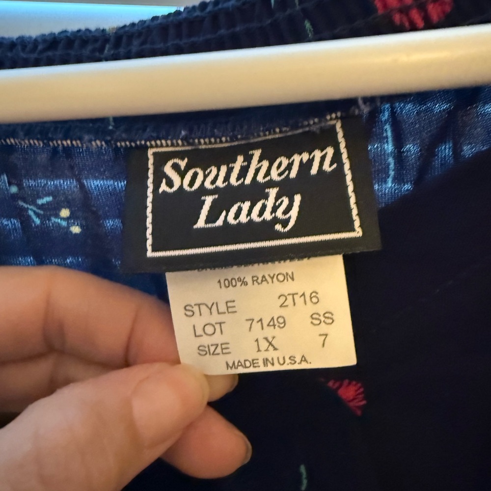 Southern Lady Black and Red Midi A-Line Skirt - Picture 2 of 2